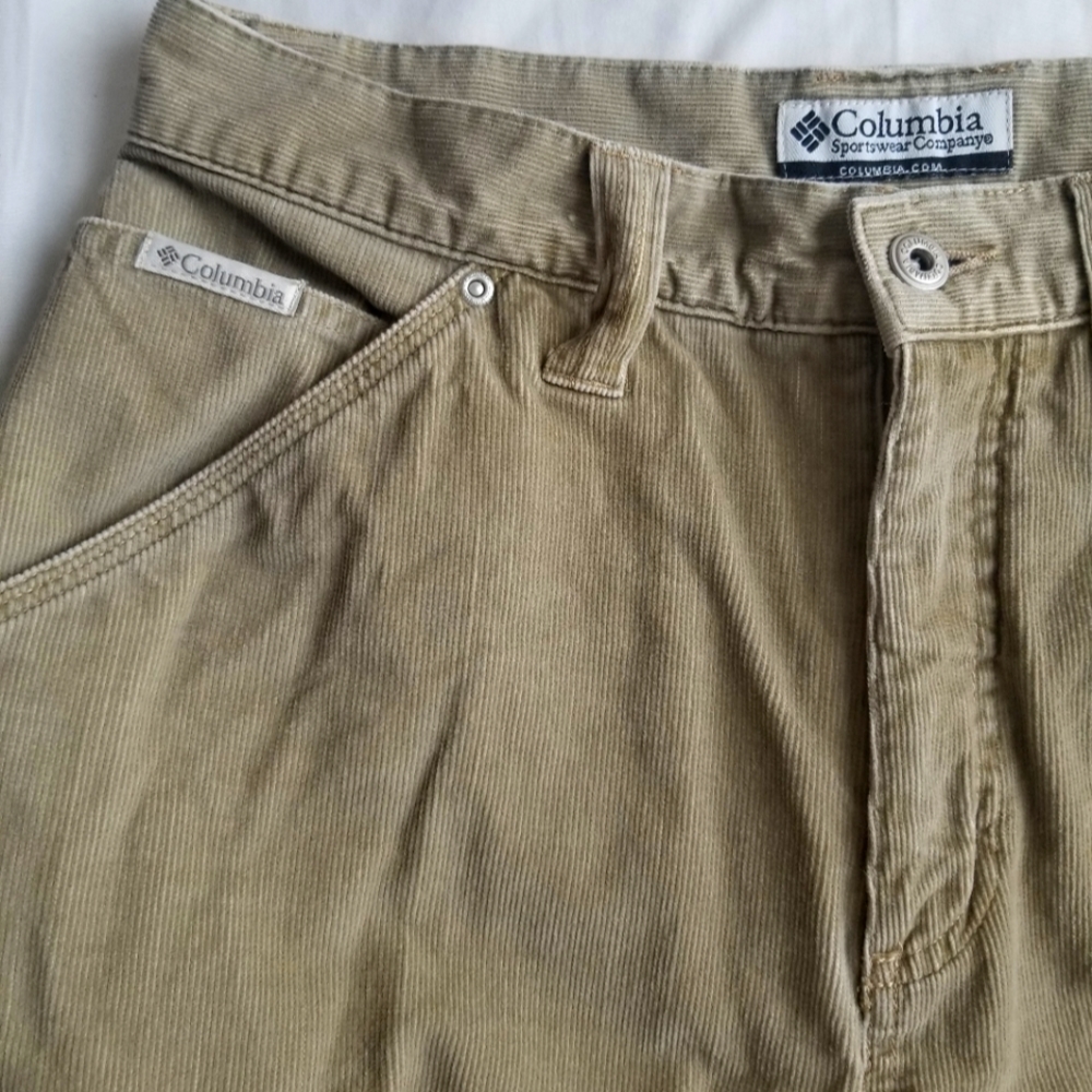 Tan courdery Columbia pants